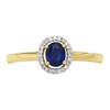 9ct Gold Sapphire And Diamond Cluster Ring - D6711 Alternative Image