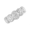 9ct White Gold Diamond Cluster Band Ring - 3/4ct - D68101 Alternative Image