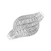 9ct White Gold Diamond Crossover Band Ring - 1/4ct - D68104 Alternative Image