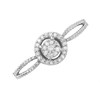 9ct White Gold Diamond Halo Cluster Ring - 10pts - D68111 Alternative Image