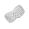 9ct White Gold 1 Carat Diamond Crossover Band Ring - D68118 Alternative Image