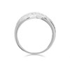 9ct White Gold 1 Carat Diamond Crossover Band Ring - D68118 Alternative Image
