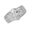 9ct White Gold 1 Carat Diamond Knot Band Ring - D6880 Alternative Image