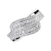 9ct White Gold Diamond Crossover Band Ring - 1/2ct - D6899 Alternative Image