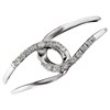 9ct White Gold Double Loop Diamond Ring - 8pts - D7008 Alternative Image