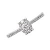 9ct White Gold Diamond Oval Starburst Cluster Ring - 35pts - D71119 Alternative Image