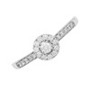 9ct White Gold Diamond Halo Cluster Ring - 1/4ct - D71158 Alternative Image