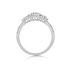 9ct White Gold Diamond  Trilogy Cluster Ring - 3/4ct - D71174 Alternative Image