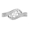 9ct White Gold Diamond Crossover Band Ring - 1/4ct - D71179 Alternative Image