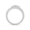 9ct White Gold Diamond Crossover Band Ring - 1/4ct - D71179 Alternative Image