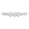9ct White Gold Diamond Trilogy Ring - 1/4ct - D71180 Alternative Image
