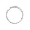 9ct White Gold Diamond Crossover Ring - 15pts - D71187 Alternative Image
