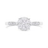 9ct White Gold Single Stone-Look Diamond Cluster Ring, 1/2ct - D71233 Alternative Image
