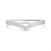 9ct White Gold Diamond-Set Wishbone Ring - D71244 Alternative Image