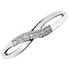 9ct White Gold Diamond Crossover Ring - 4pts - D7138 Alternative Image