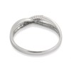 9ct White Gold Diamond Crossover Ring - 4pts - D7138 Alternative Image