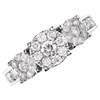 9ct White Gold 1 Carat Diamond Trilogy Cluster Ring - D7147 Alternative Image