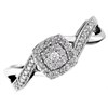 9ct White Gold Diamond Cluster Ring - 1/4ct - D7163 Alternative Image