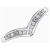 9ct White Gold Diamond Wishbone Ring - 10pts - D7184 Alternative Image