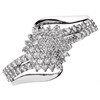 9ct White Gold Diamond Crossover Cluster Ring - 1/2ct - D7195 Alternative Image