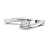 Illuminaire 9ct White Gold  Diamond Crossover Ring - 10pts - D72001 Alternative Image