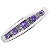 9ct White Gold Diamond And Tanzanite Half Eternity Ring - Exclusive - D7205 Alternative Image