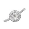 9ct White Gold Diamond Halo Cluster Ring - 1/2ct - D72100 Alternative Image