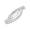 9ct White Gold Diamond Crossover Band Ring - 9pts - D72110 Alternative Image