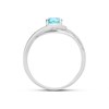 9ct White Gold Blue Topaz And Diamond Ring - D72130 Alternative Image
