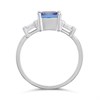 9ct White Gold Cushion Tanzanite And Diamond Ring - D72135 Alternative Image
