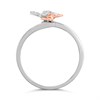 9ct White And Rose Gold Diamond-Set Flower Ring - D72147 Alternative Image