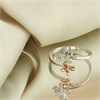 9ct White And Rose Gold Diamond-Set Flower Ring - D72147 Alternative Image
