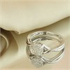 9ct White Gold Diamond Twist Cluster Ring - D72150 Alternative Image
