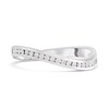 9ct White Gold Channel-Set Diamond Wave Half Eternity Ring, 15pts - D72152 Alternative Image