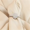 9ct White Gold Oval Diamond Cluster Ring, 1/2ct - D72159 Alternative Image