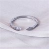 9ct White Gold Pointed-Ends Diamond Torc Ring - D72161 Alternative Image