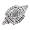 9ct White Gold 1 Carat Diamond Cushion Cluster Ring - D7224 Alternative Image