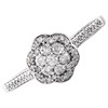 9ct White Gold Diamond Flower Cluster Ring - 1/3ct - D7231 Alternative Image