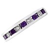 9ct White Gold Amethyst And Diamond Half Eternity Ring - 6pts - D7272 Alternative Image