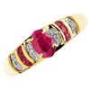 9ct Gold Ruby And Diamond Ring - D7302 Alternative Image