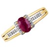9ct Gold Ruby And Diamond Split Band Ring - EXCLUSIVE - D7304 Alternative Image