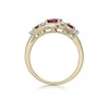 9ct Gold Ruby And Diamond Swirl Ring - D7309 Alternative Image