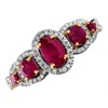 9ct Gold Ruby And Diamond Ring - 18pts - D7311 Alternative Image