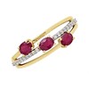 9ct Gold Ruby And Diamond Band Ring - 10pts - D7312 Alternative Image