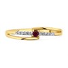 9ct Gold Ruby And Diamond Band Ring - 5pts - D7323 Alternative Image
