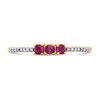 9ct Gold Ruby And Diamond Trilogy Ring - 6pts - D7324 Alternative Image