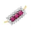 9ct Gold Diamond And Ruby Cluster Ring - 1/3ct - D7407 Alternative Image