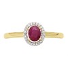 9ct Gold Ruby And Diamond Cluster Ring - D7430 Alternative Image
