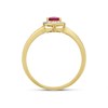 9ct Gold Ruby And Diamond Cluster Ring - D7430 Alternative Image