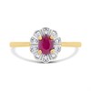 9ct Gold Ruby And Diamond Cluster Ring - D7435 Alternative Image